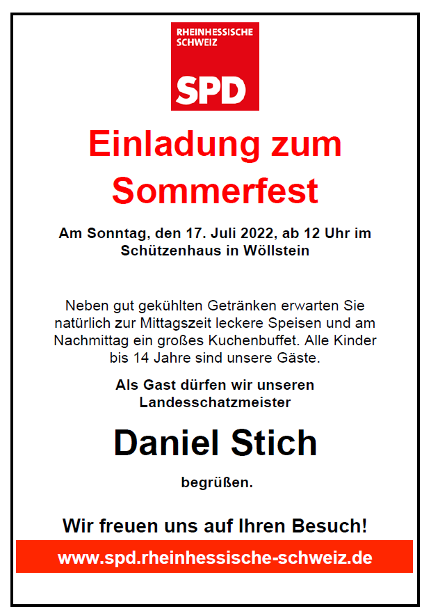 Read more about the article Einladung zum Sommerfest