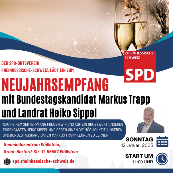 Neujahrsempfang mit Bundestagskandidat Markus Trapp und Landrat Heiko Sippel